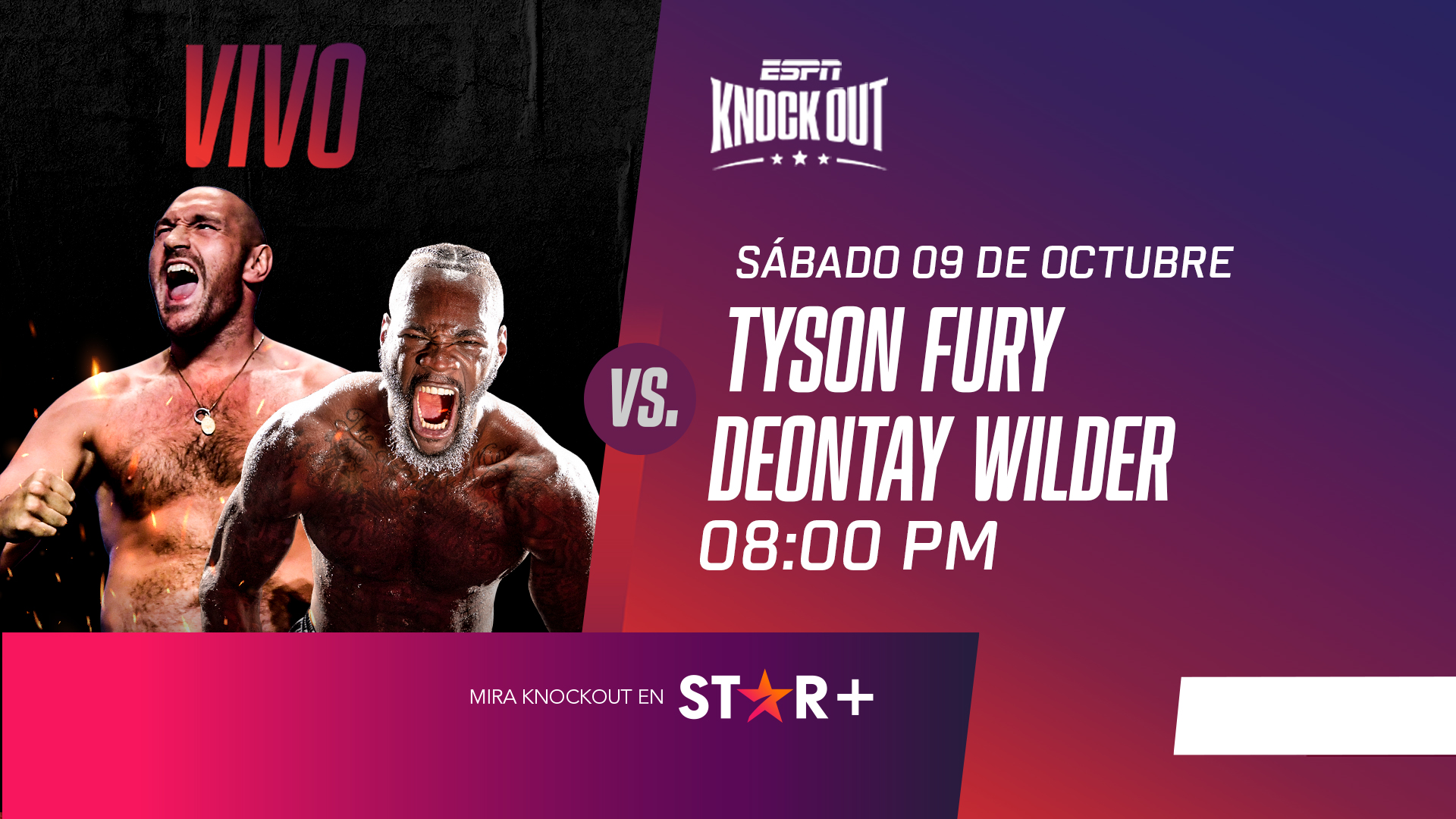 La esperada trilogía Fury vs. Wilder, en el boxeo de ESPN KNOCKOUT
