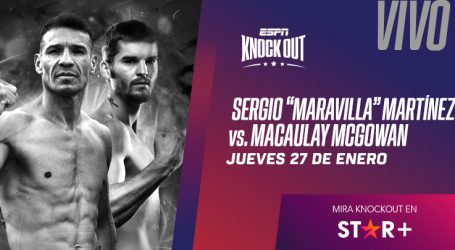 ‘Maravilla’ Martínez encabeza maratón de boxeo en ESPN KNOCKOUT por STAR+